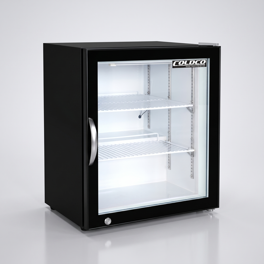 24.5″ Counter Top Glass Door Freezer, Black Exterior / Coldco Model BGD-5F