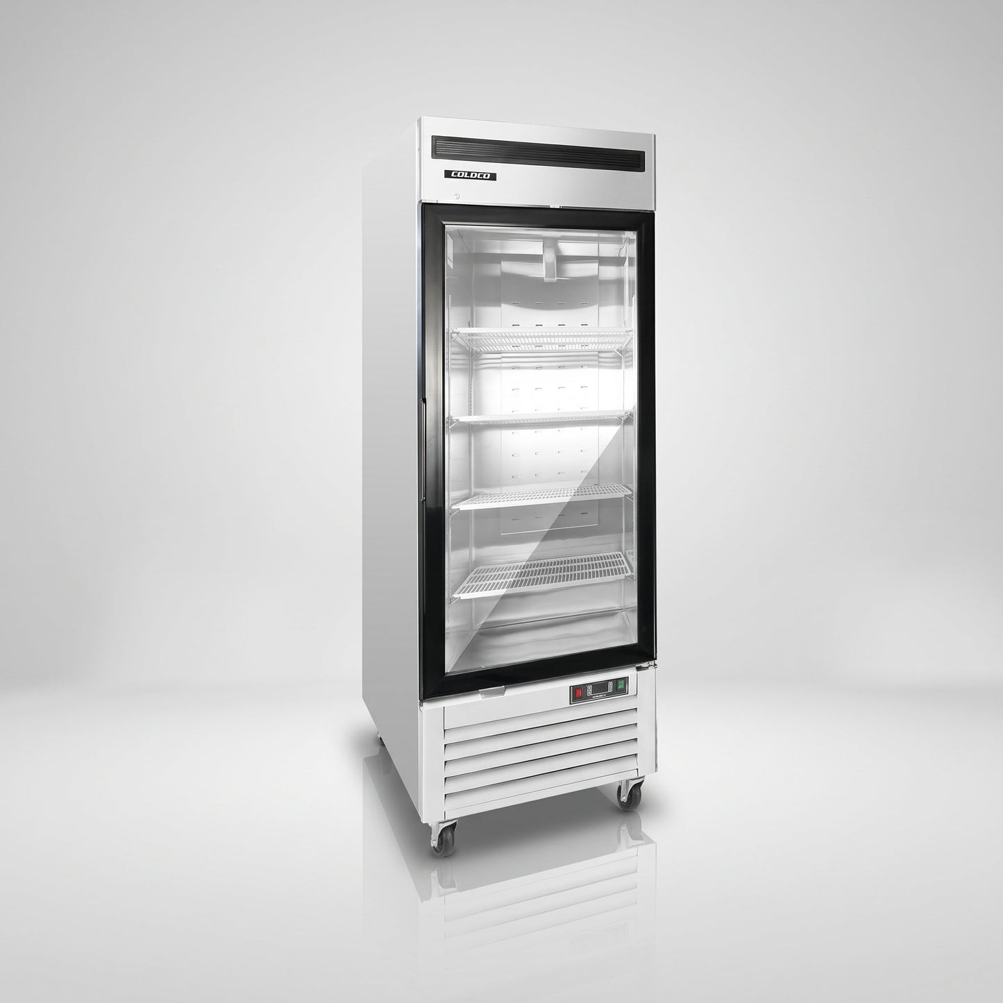 27" 1-Door Stainless Steel Glass Door Refrigerator /  Coldco Model BGSS-1R