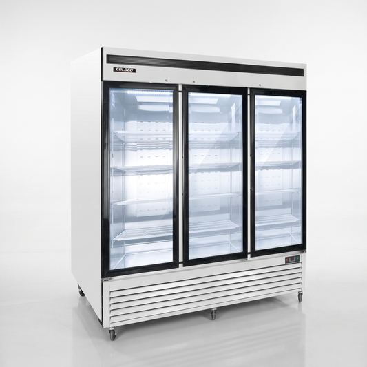 82" 3-Door Refrigerator Stainless Steel Exterior & Interior / Coldco Model BGSS-3R
