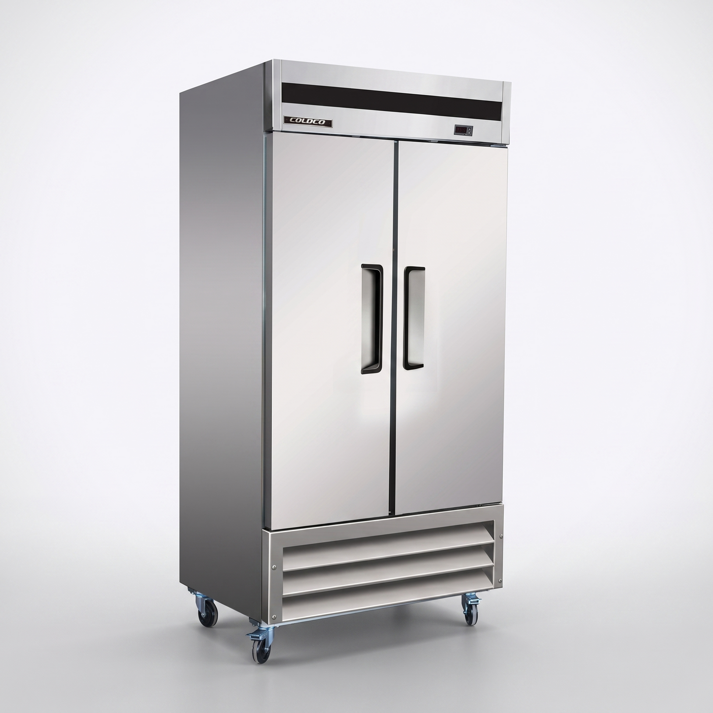 39.5" 2-Door Stainless Steel Refrigerator Solid Door / Coldco Model BSD-2NR-HC