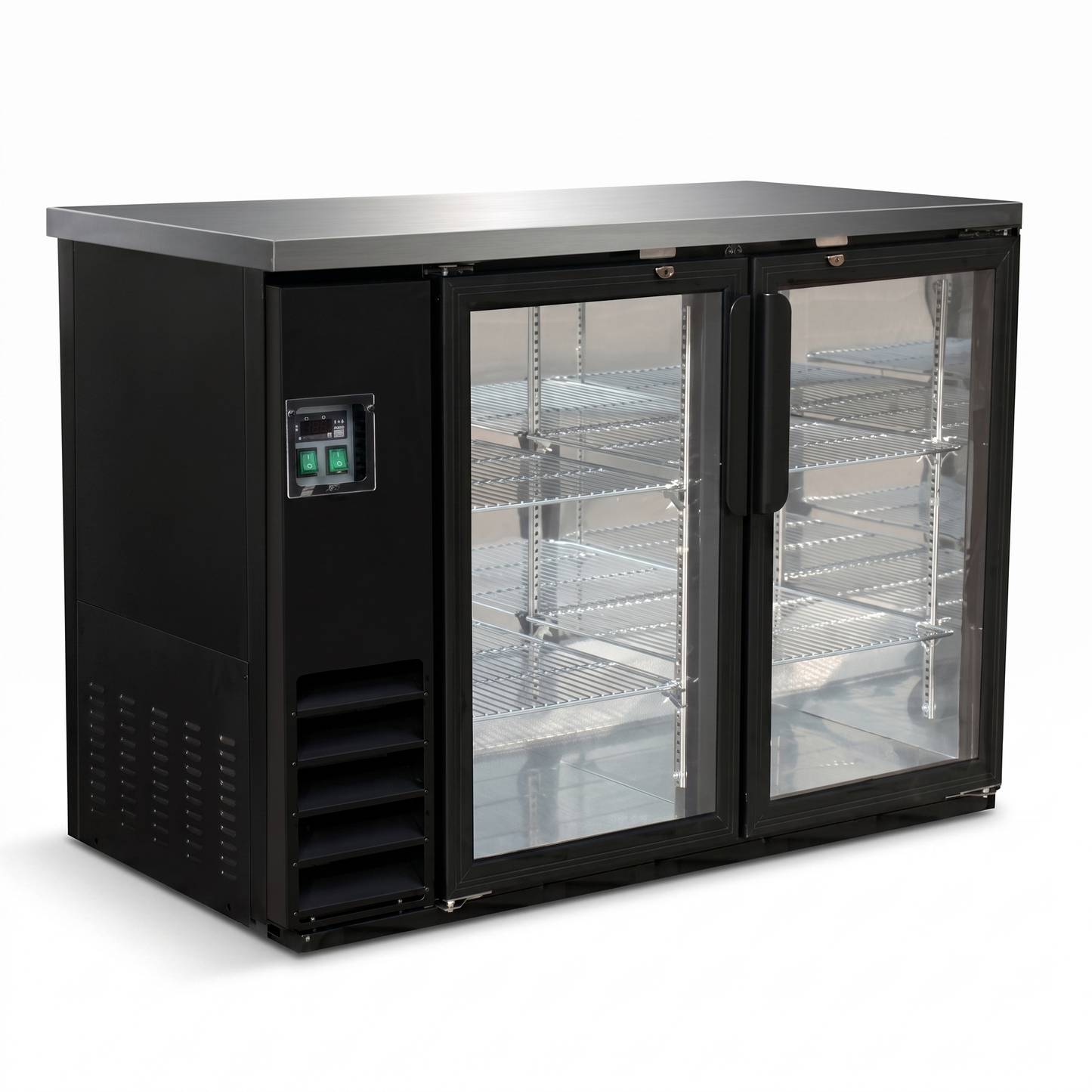 49" 2-Glass Door Back Bar Refrigerator | CBB-49G