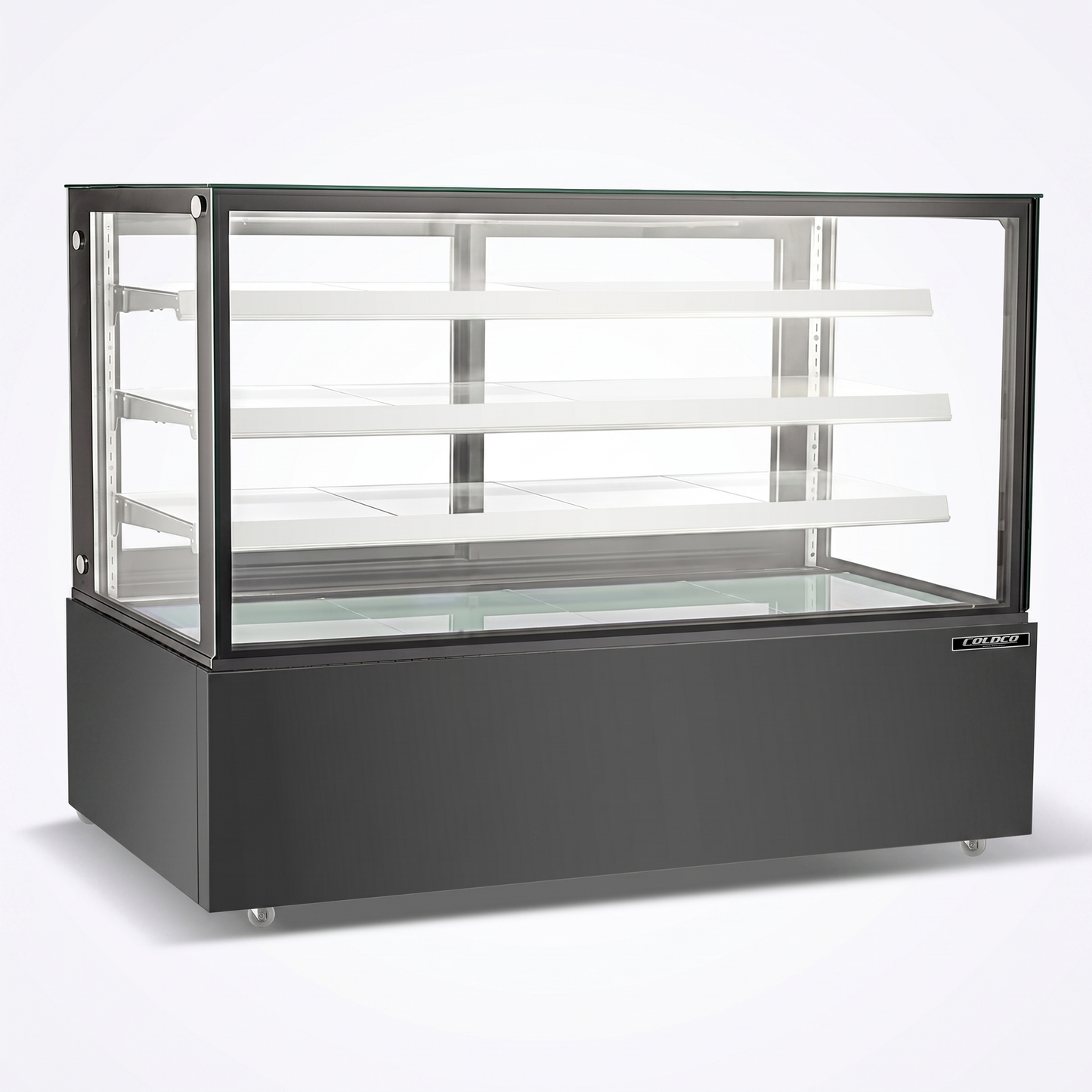 72" Bakery Showcase / Cake Display - Black Exterior | CD-72-3-B
