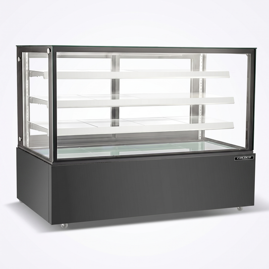 72" Bakery Showcase / Cake Display - Black Exterior | CD-72-3-B
