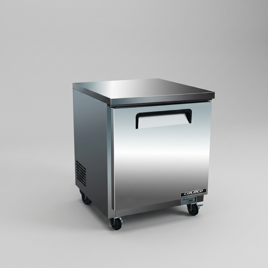 27.5" Under Counter Refrigerator, Stainless Steel Exterior & Interior / Coldco Model CUC-27R-HC