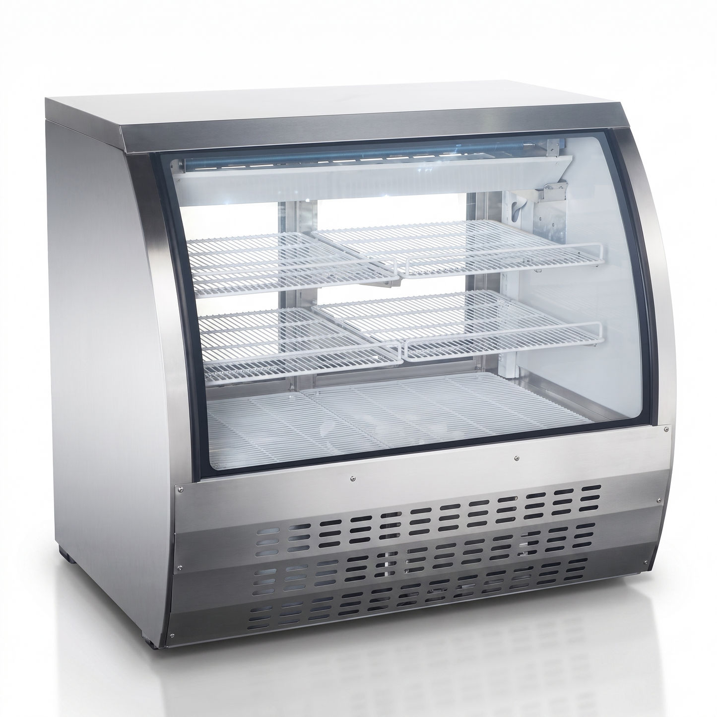 48" Curved Glass Deli Showcase - Stainless Steel / Coldco Model DC-48-HC