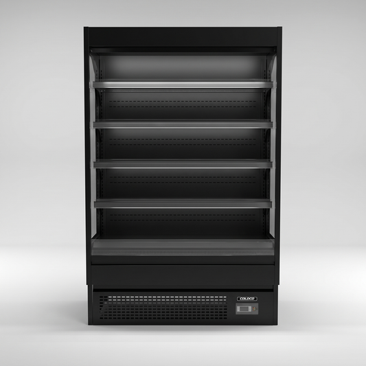 40" Black Exterior/Interior Vertical Air Curtain, Open Merchandiser / Coldco Model OM-40-B