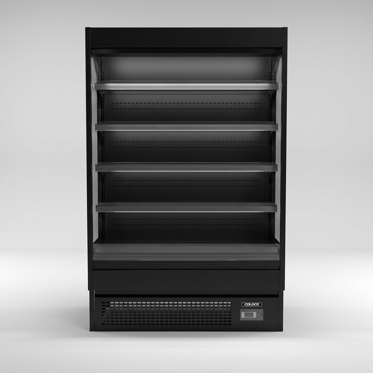 48" Black Exterior/Interior Vertical Air Curtain, Open Merchandiser / Coldco Model OM-48-B
