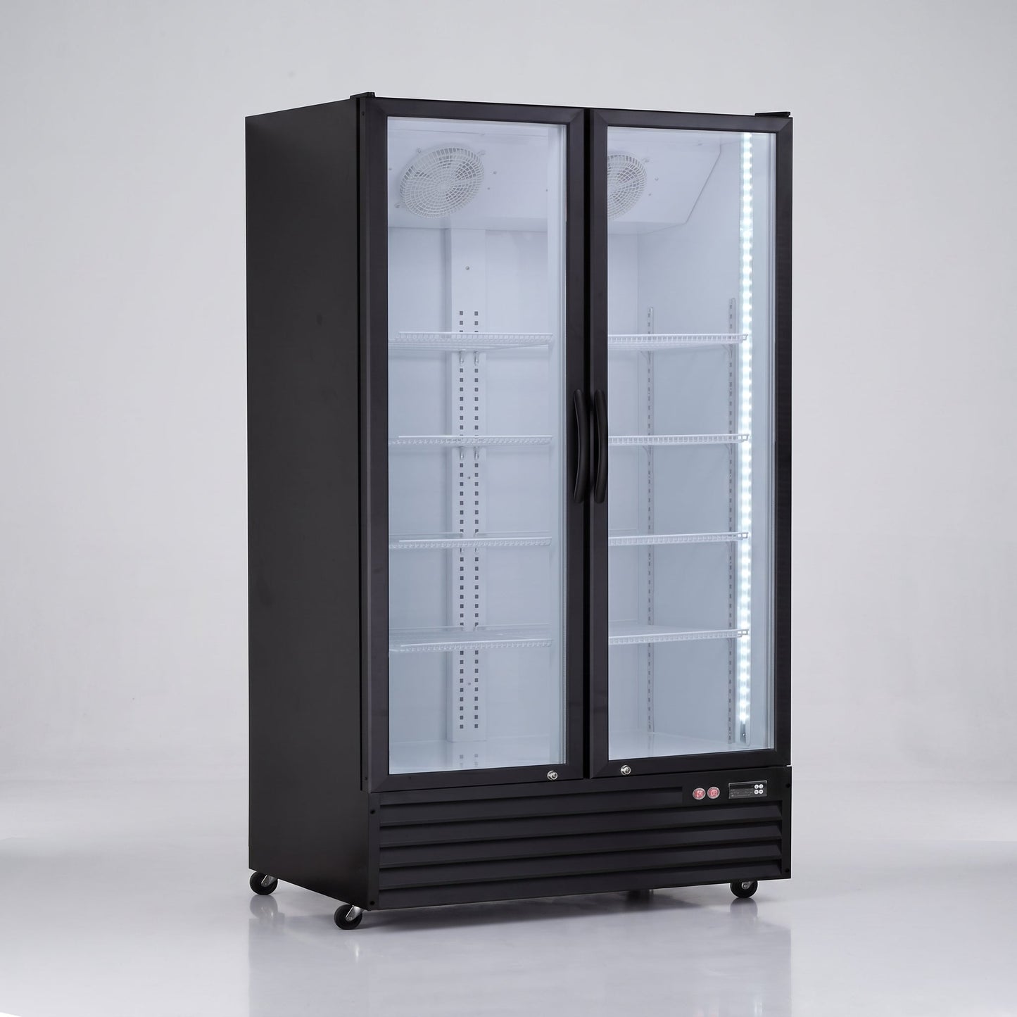 52.5" 2-Door Glass Refrigerator Vertical Swing Door / Coldco Model SD-1200SWT