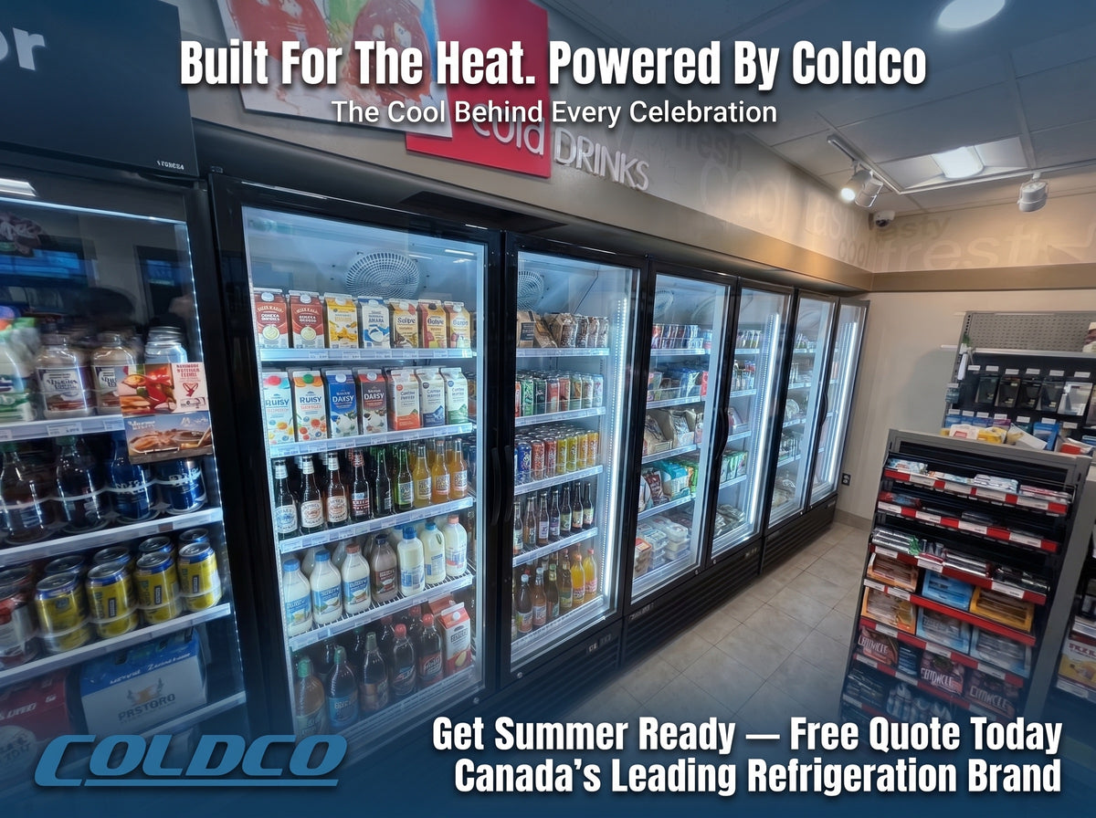 52.5" 2-Door Glass Refrigerator Vertical Swing Door / Coldco Model SD-1200SWT