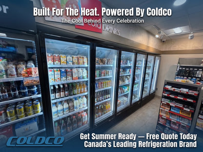 52.5" 2-Door Glass Refrigerator Vertical Swing Door / Coldco Model SD-1200SWT